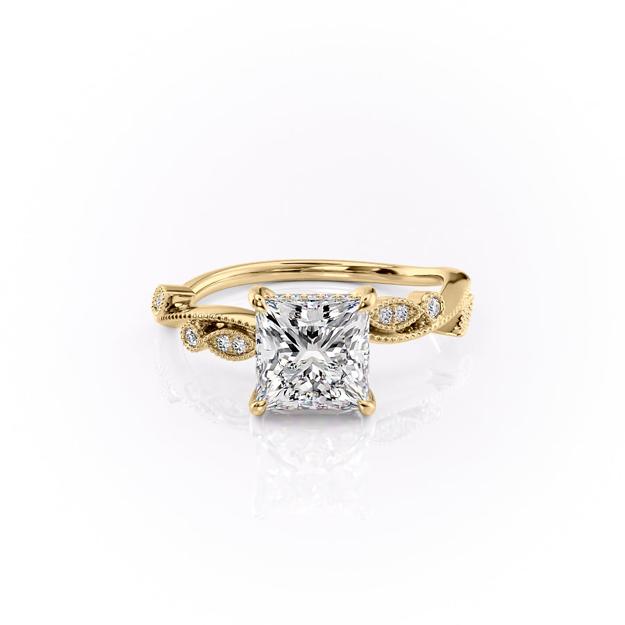 The Robin Set With A 4.5 Carat Princess Moissanite