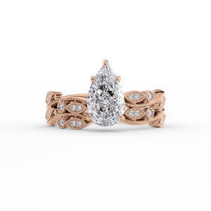 The Robin Set With A 2 Carat Pear Lab Diamond