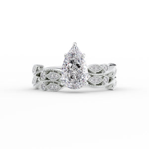 The Robin Set With A 1 Carat Pear Lab Diamond