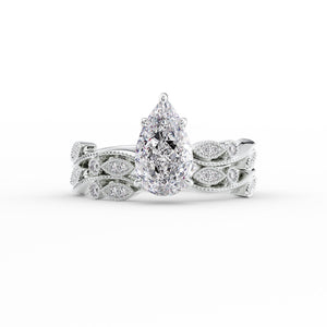 The Robin Set With A 5 Carat Pear Moissanite