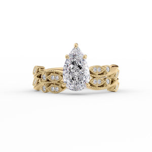 The Robin Set With A 4.5 Carat Pear Moissanite