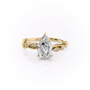 The Robin Set With A 4.5 Carat Pear Moissanite