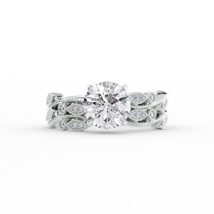 The Robin Set With A 4 Carat Round Moissanite