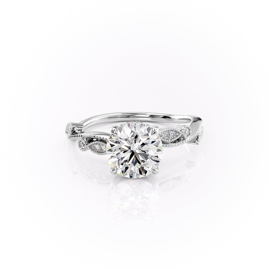 The Robin Set With A 4.5 Carat Round Moissanite