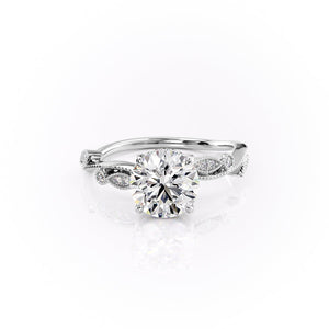 The Robin Set With A 3 Carat Round Moissanite