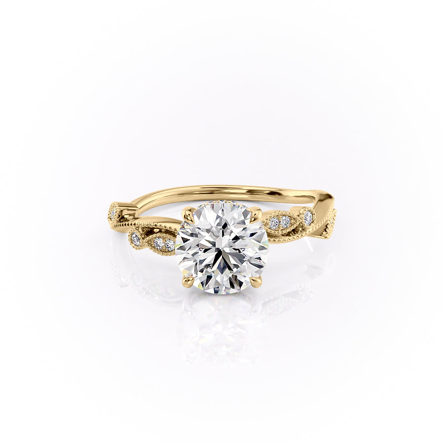 The Robin Set With A 3 Carat Round Lab Diamond
