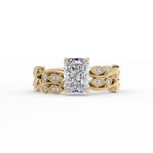 The Robin Set With A 3 Carat Radiant Moissanite