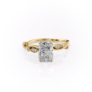 The Robin Set With A 2 Carat Radiant Moissanite