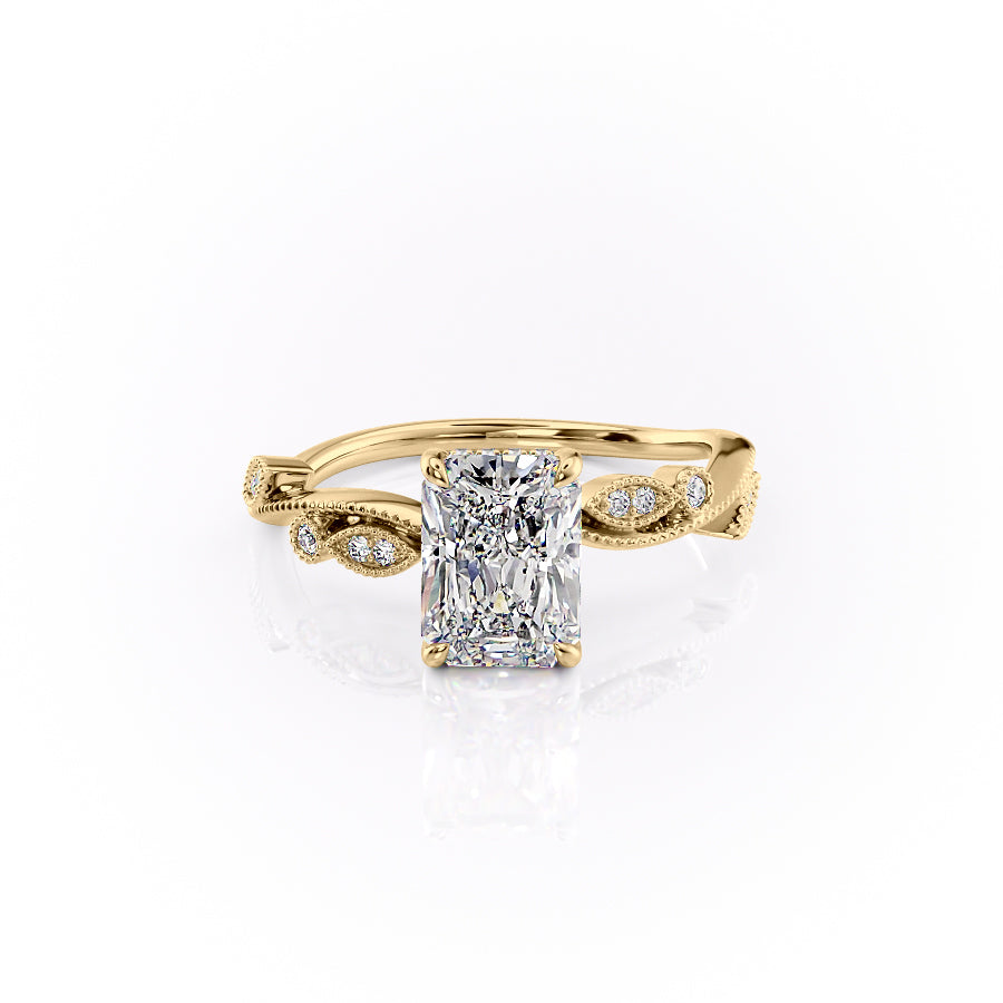 The Robin Set With A 1.5 Carat Radiant Lab Diamond
