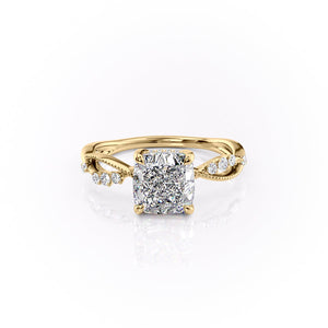 The Daisy Set With A 3 Carat Cushion Lab Diamond
