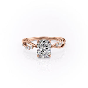 The Daisy Set With A 1.5 Carat Elongated Cushion Moissanite