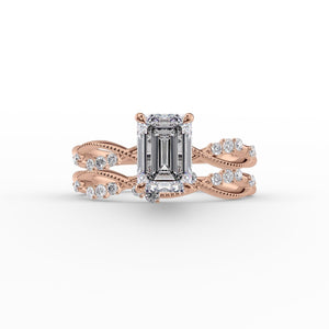 The Daisy Set With A 4.5 Carat Emerald Moissanite