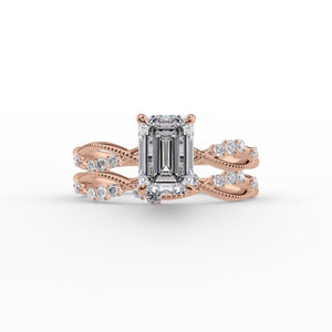 The Daisy Set With A 4.5 Carat Emerald Moissanite