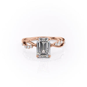 The Daisy Set With A 4.5 Carat Emerald Moissanite