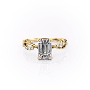 The Daisy Set With A 1 Carat Emerald Moissanite