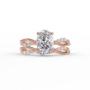 The Daisy Set With A 4.5 Carat Oval Moissanite