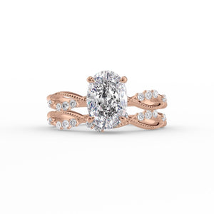 The Daisy Set With A 2 Carat Oval Moissanite