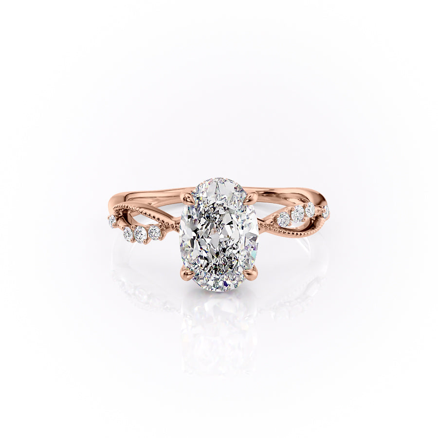 The Daisy Set With A 2 Carat Oval Moissanite
