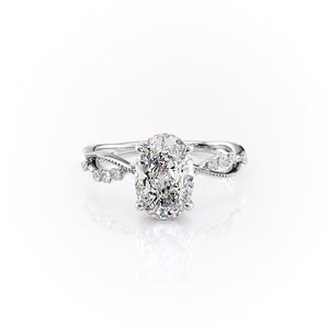 The Daisy Set With A 2.5 Carat Oval Moissanite