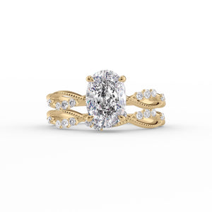 The Daisy Set With A 4.5 Carat Oval Moissanite