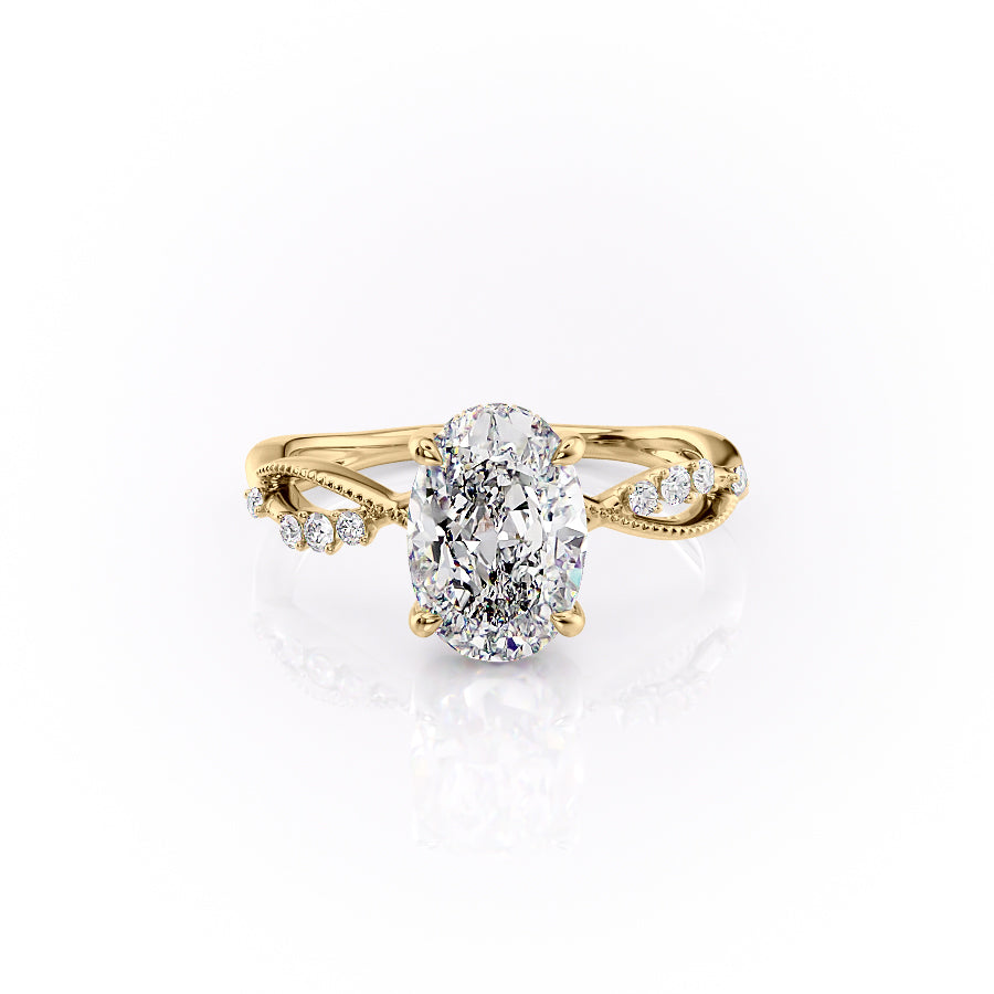 The Daisy Set With A 2 Carat Oval Moissanite