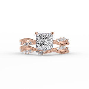 The Daisy Set With A 4 Carat Princess Moissanite