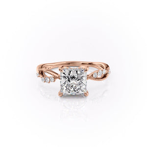 The Daisy Set With A 1.5 Carat Princess Lab Diamond