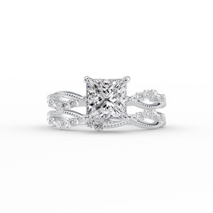 The Daisy Set With A Princess Lab Diamond