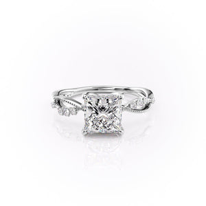 The Daisy Set With A 2 Carat Princess Lab Diamond