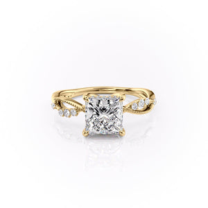 The Daisy Set With A 3 Carat Princess Moissanite