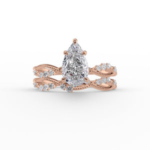 The Daisy Set With A 3.5 Carat Pear Moissanite