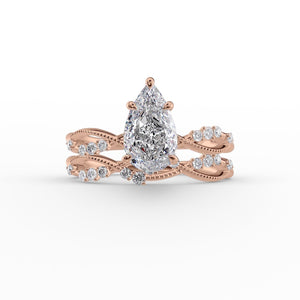 The Daisy Set With A 1.5 Carat Pear Moissanite
