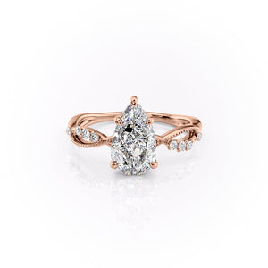 The Daisy Set With A 4 Carat Pear Moissanite