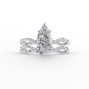 The Daisy Set With A 1.5 Carat Pear Moissanite