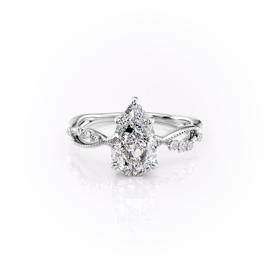 The Daisy Set With A 5 Carat Pear Moissanite