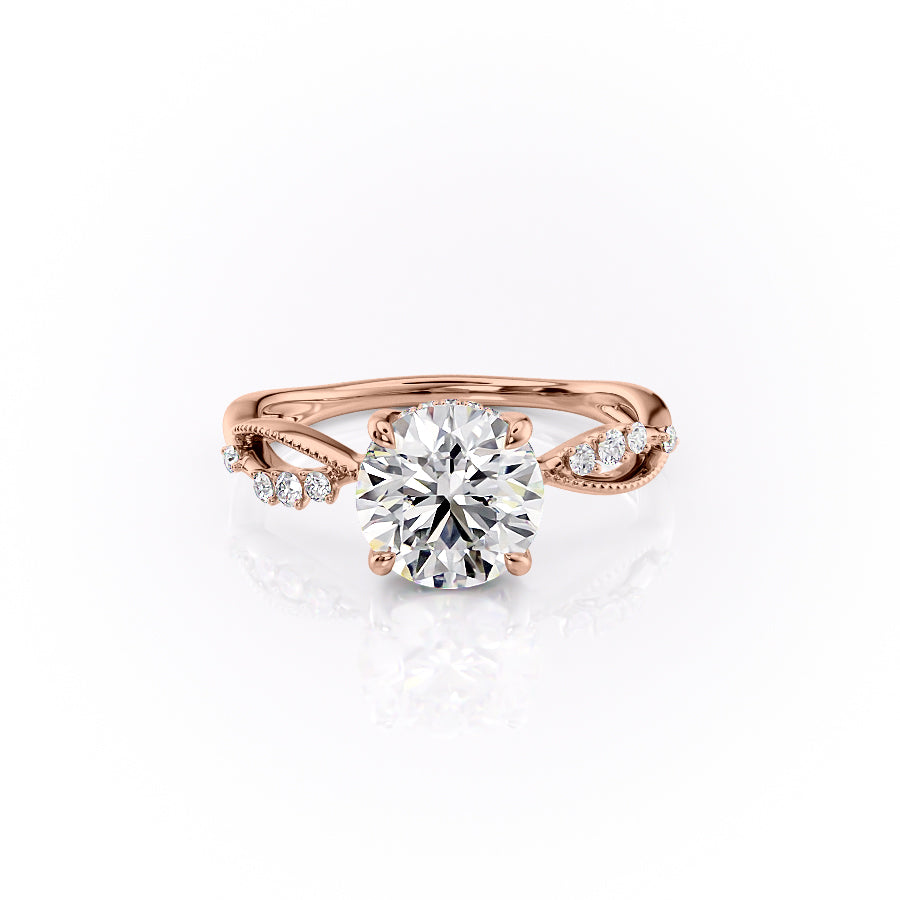 The Daisy Set With A 2 Carat Round Moissanite