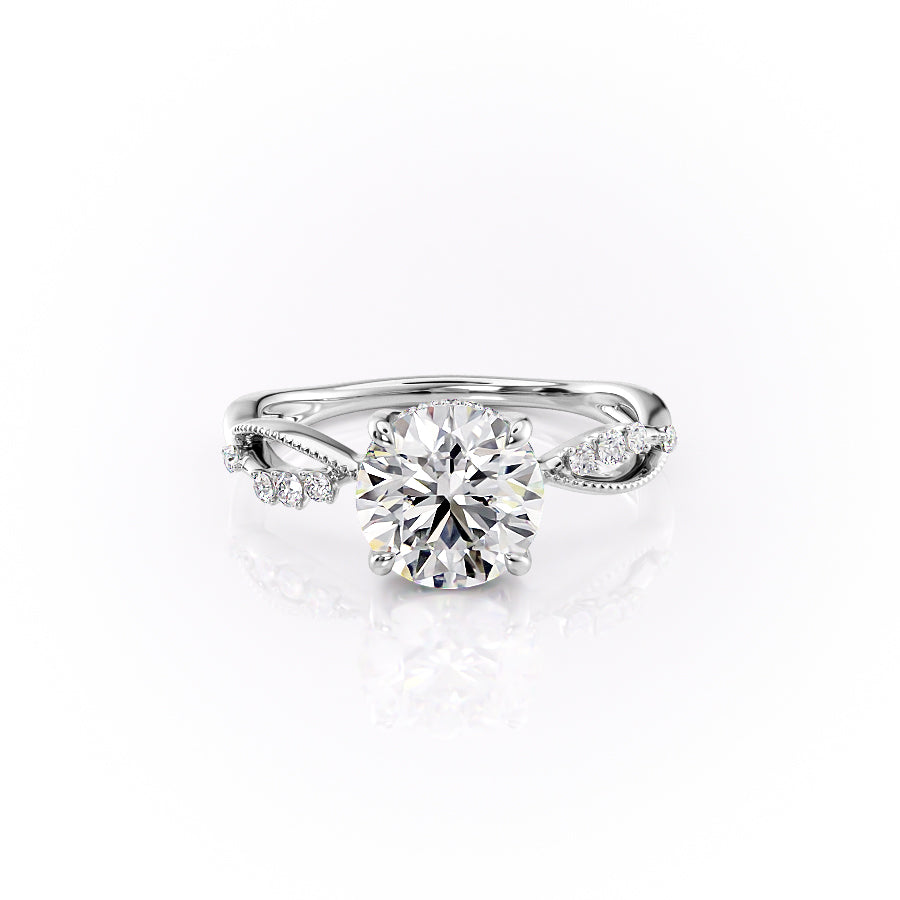 The Daisy Set With A 2.5 Carat Round Moissanite
