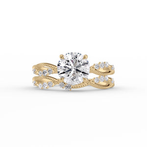 The Daisy Set With A 3 Carat Round Lab Diamond