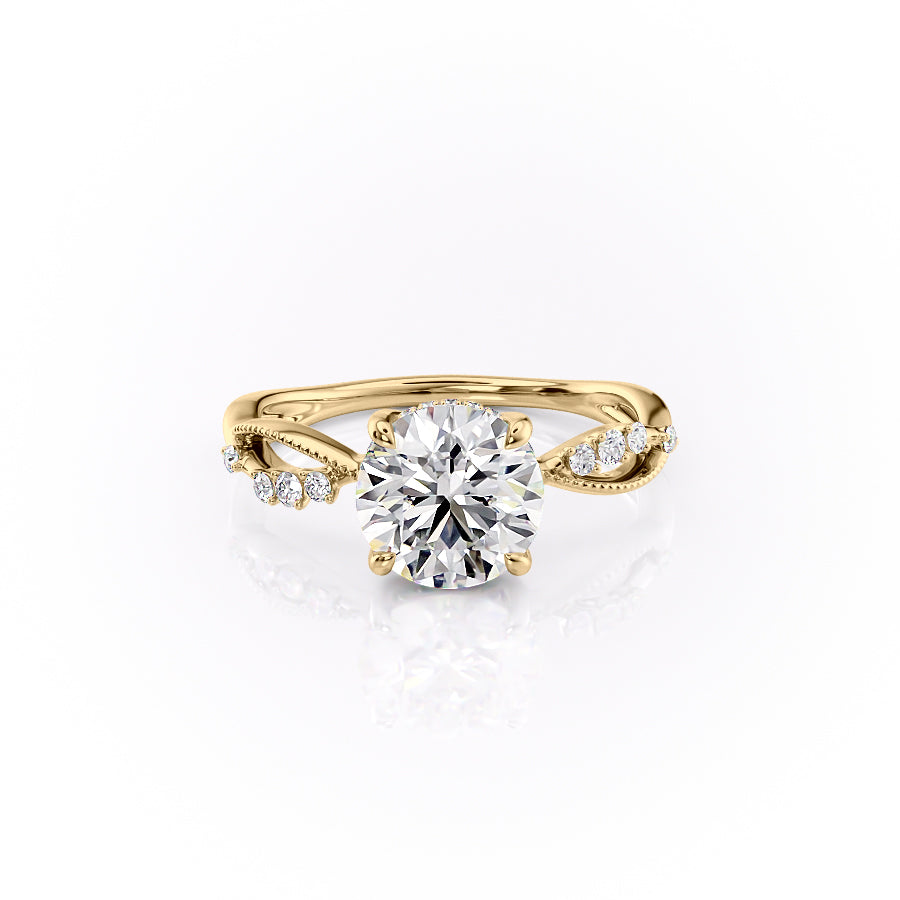 The Daisy Set With A 1.5 Carat Round Lab Diamond