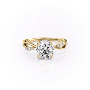 The Daisy Set With A 1.5 Carat Round Lab Diamond