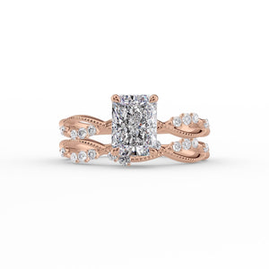 The Daisy Set With A 2 Carat Radiant Moissanite