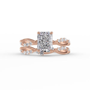 The Daisy Set With A 3 Carat Radiant Lab Diamond