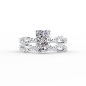 The Daisy Set With A 2 Carat Radiant Moissanite
