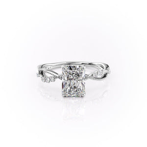 The Daisy Set With A 2 Carat Radiant Moissanite