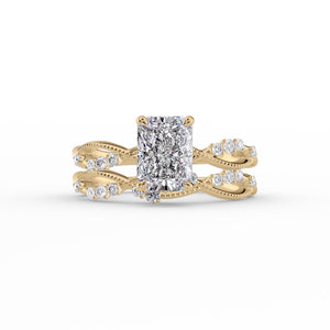 The Daisy Set With A 1 Carat Radiant Moissanite