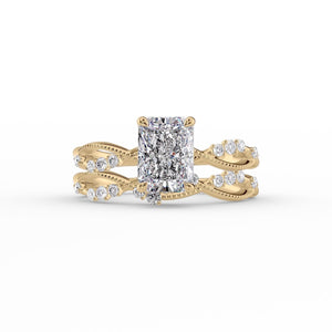 The Daisy Set With A 1 Carat Radiant Lab Diamond