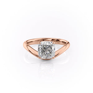 The Berta Set With A 5 Carat Cushion Moissanite