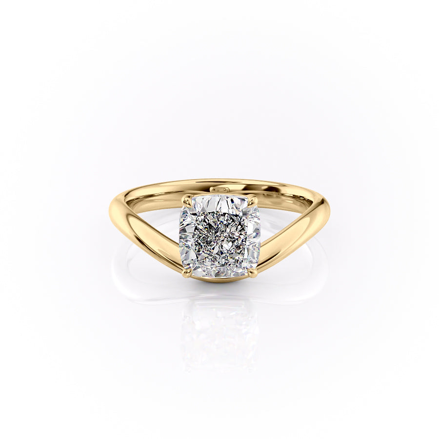 The Berta Set With A 1.5 Carat Cushion Moissanite