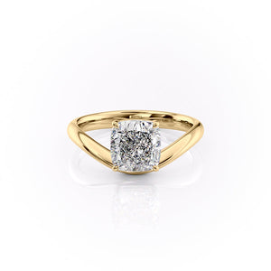 The Berta Set With A 3 Carat Cushion Moissanite