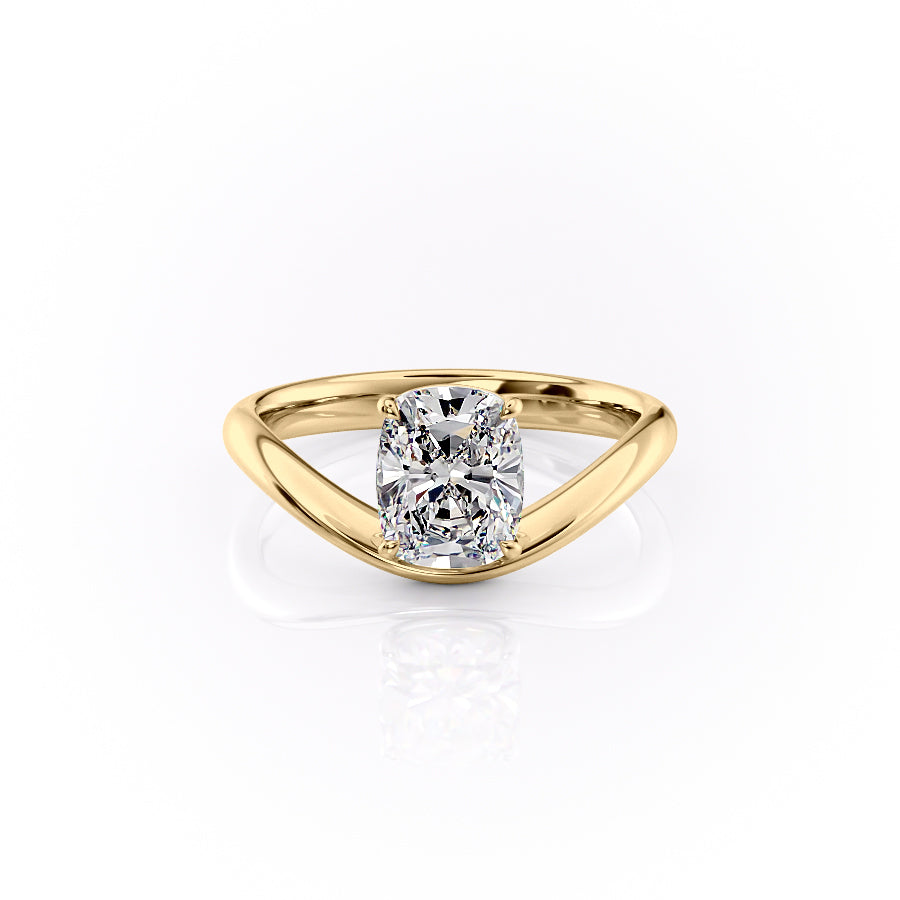 The Berta Set With A 3 Carat Elongated Cushion Lab Diamond